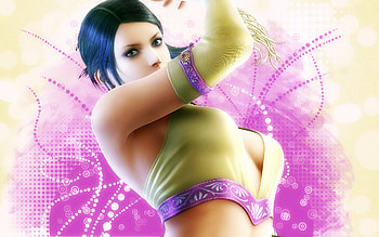 Zafina, big breast, video games, short hair, black hair, green eyes, tekken HD wallpaper