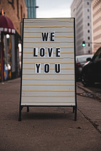 Love, Words, Inscription, Text, Letters, Pavement Sign, Stender HD phone wallpaper