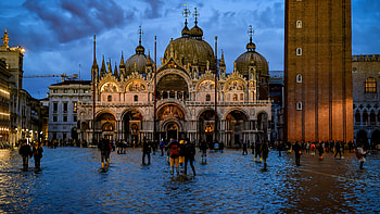 St. Mark's Basilica, Hochwasser, Venedig, Meeresspiegel HD wallpaper