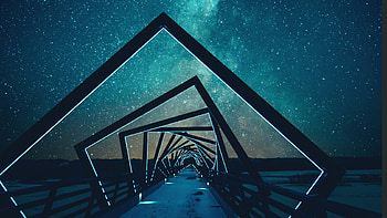 Abstract Bridge, abstract, bridge, stars, graphy HD wallpaper