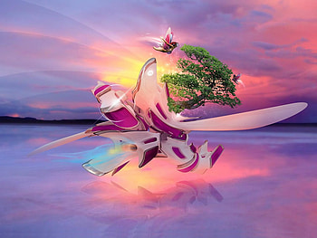 Pink fantasy, pink, digital, abstract, art HD wallpaper
