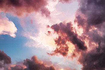 Red Clouds, clouds, nature, sky HD wallpaper