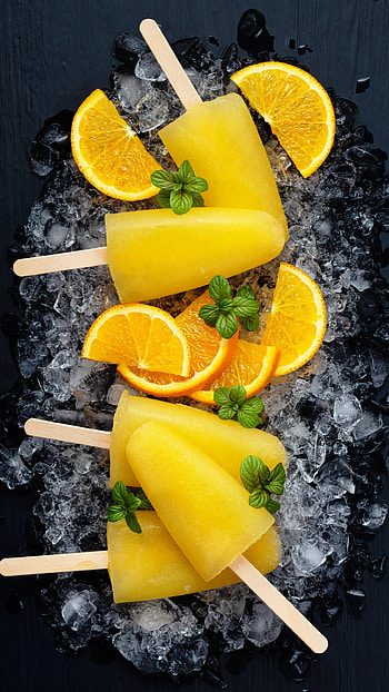 Ice, orange, icecream HD phone wallpaper