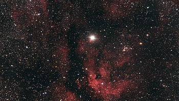 Red Black Sky Stars Galaxy Space Nebula Galaxy HD wallpaper