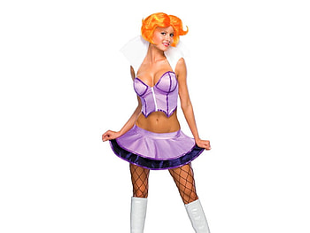 Orange Lady, lady, costume, hairs, cool, orange HD wallpaper