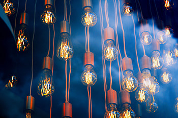 Smoke, Shine, Light, Miscellanea, Miscellaneous, Glow, Electricity, Light Bulbs HD wallpaper