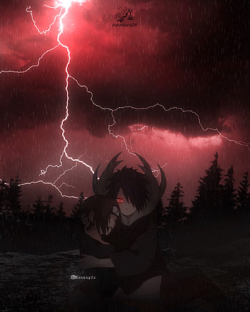 Obito and Rin, lightning, sky, naruto , uchiha, night, naruto, red, obito , dark, uchiha clan, naruto anime, obito uchiha HD phone wallpaper