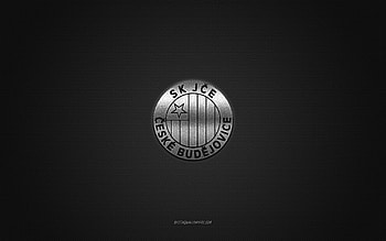 SK Dynamo Ceske Budejovice, Czech football club, gray logo, gray carbon fiber background, Czech First League, football, Ceske Budejovice, Czech Republic, SK Dynamo Ceske Budejovice logo HD wallpaper