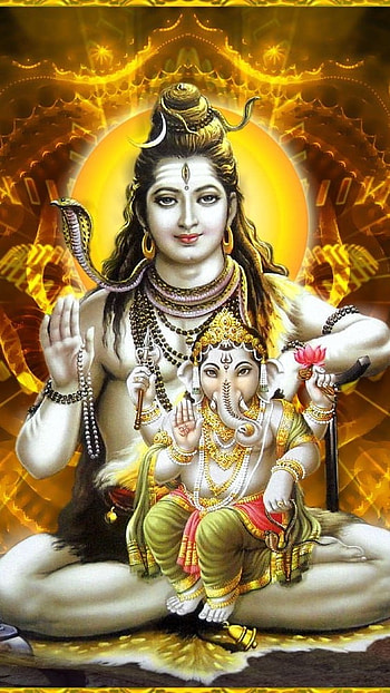 Shankar Mahadev, Bal Ganesh HD phone wallpaper