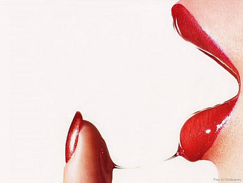 Lips, white, red HD wallpaper
