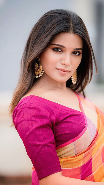 Atmika, saree lover, tamil actress HD phone wallpaper