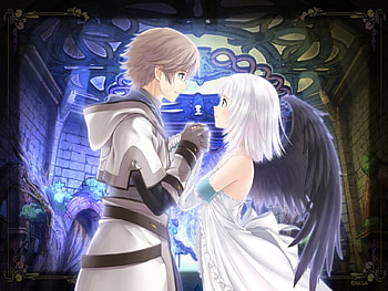 Be Mine Angel, silver hair, lover, cute, angel, dress, beauty, nice, feather, wing, short hair, couple, male, female, handsome, sexy, wings, sweet, hot, girl, romance, beautiful, anime girl, boy, anime, pretty, love, white hair, brown hair, romantic, gown, lovely, guy HD wallpaper