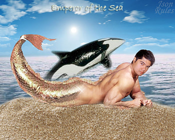 Emperor of the Sea, sea, merman, mermaid, orca, emperor HD wallpaper