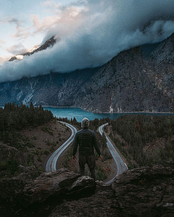 Nature, Rivers, Mountains, Lake, Journey, Human, Person, Tourist HD phone wallpaper