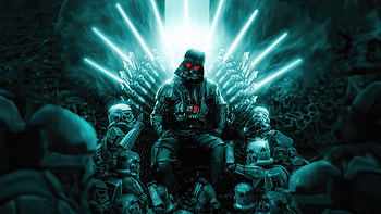 Darth Vader Sitting On Crown, darth-vader, star-wars, movies, artist, artwork, digital-art HD wallpaper