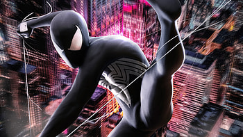 Black Spiderman Arts, spiderman, superheroes, artwork, digital-art, artist, artstation HD wallpaper