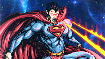 Superman Laser Eye, superman, superheroes, artwork, digital-art HD wallpaper