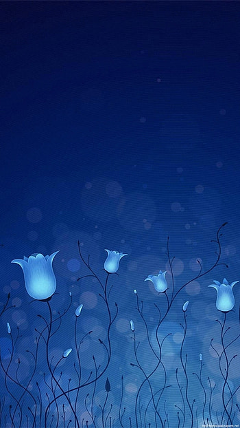 dark flowers simple painting blue 6 - 6 Plus backgrounds HD phone wallpaper
