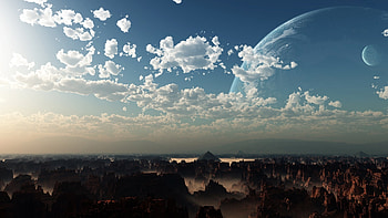 Landscape, Fantasy, Mountains HD wallpaper