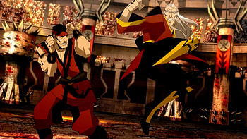 Liu Kang vs Shang Tsung, Intense battle, Mortal Kombat Legends, Battle of the Realms HD wallpaper