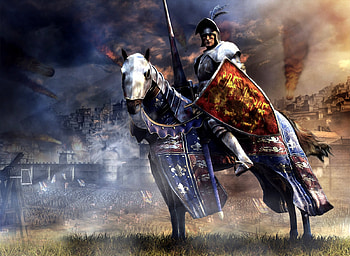 big knight, mittelalter, horses, knight, fantasy HD wallpaper