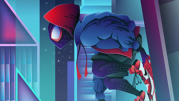 Spider Verse Miles , spiderman-into-the-spider-verse, spiderman, movies, superheroes, artwork, artist, digital-art, behance HD wallpaper