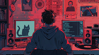 Anime Lofi Room -, Anime, anime room, lofi HD wallpaper