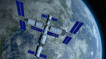 Earth, Tiangong Space Station HD wallpaper
