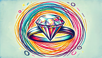 Dazzling Diamond Ring Art, diamond ring, diamond, ring, colorful, illustration HD wallpaper