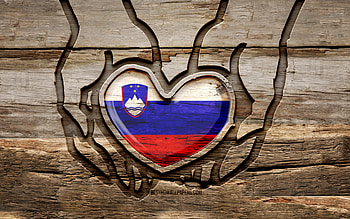 I love Slovenia, , wooden carving hands, Day of Slovenia, Flag of Slovenia, creative, Slovenia flag, Slovenian flag, Slovenia flag in hand, Take care Slovenia, wood carving, Europe, Slovenia HD wallpaper