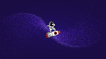 Astronaut Riding Over Rocket Illustration, astronaut, rocket, illustration, artist, artwork, digital-art HD wallpaper