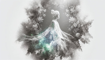 Mystical Cosmic Entity, fantasy, ethereal, woman, floral, Digital Art HD wallpaper