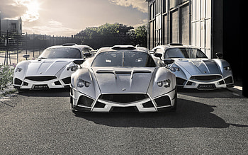 Faralli Mazzanti Evantra Millecavalli, front view, exterior, hypercar, silver Evantra, italian sports cars, Faralli Mazzanti HD wallpaper