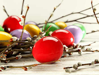 Easter, easter eggs, colors, happy easter HD wallpaper