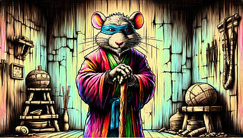 Splinter TMNT - Master Sensei Art, Splinter (TMNT), cartoon, ninja, mouse, colorful HD wallpaper
