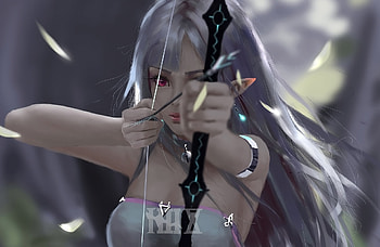 Fantasy Women With Arrow Archer, artist, digital-art, artwork HD wallpaper