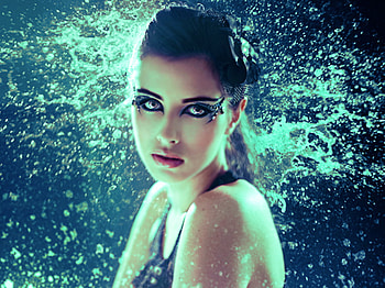 Sexy, girl, model, water HD wallpaper