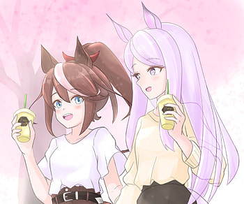 Mejiro McQueen & Tokai Teio, Tokai Teio, Mejiro McQueen, Anime, Uma Musume: Pretty Derby HD wallpaper