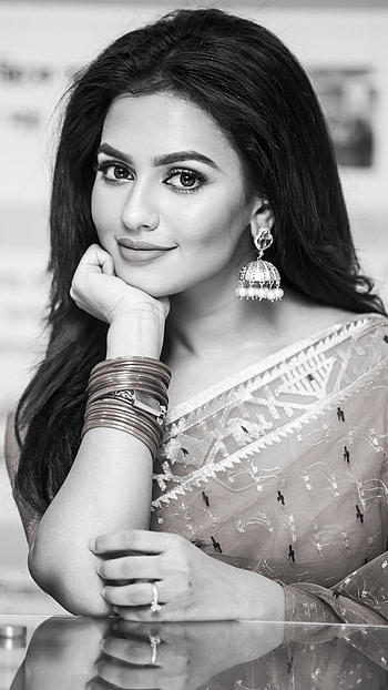 Nusrat Faria, bong rocks, beautiful HD phone wallpaper