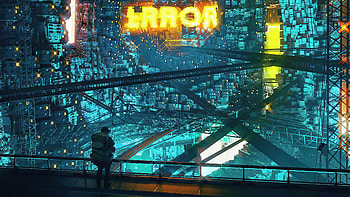 Error In Cyber World , scifi, artist, artwork, digital-art HD wallpaper