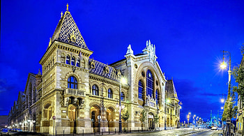 wonderful old architecture in budapest, old, city, lights, street, building, evening HD wallpaper