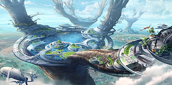 Solarpunk, Sci Fi, Building HD wallpaper