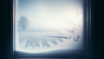 Frosty Window Wonderland, frosty window, winter, snow, frost, landscape HD wallpaper