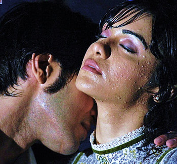 Tenderness , kiss neck tender, sensuous, woman, man HD wallpaper