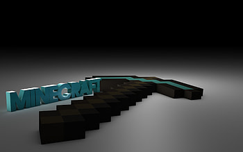 3D Diamond Pickaxe Minecraft HD wallpaper