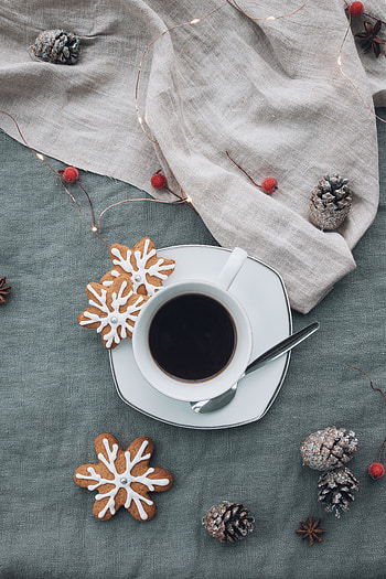 Food, Cones, Cookies, Coffee, Cup, Garland HD phone wallpaper