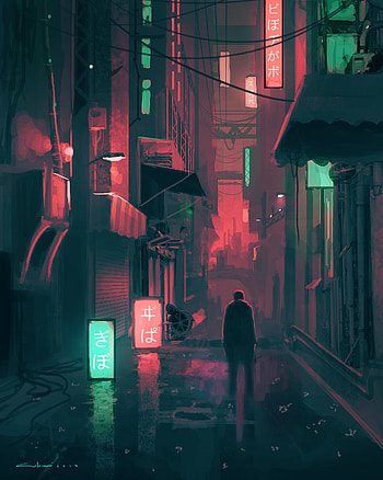 Art, City, Silhouette, Loneliness, Lonely, Alone HD phone wallpaper
