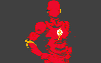 Flash Minimalist, flash, superheroes, artist, artwork, digital-art HD wallpaper