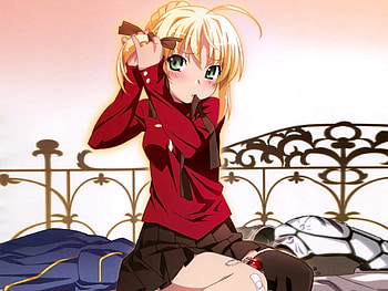 Dress Up, blond hair, blonde, cute, fate stay night, beauty, nice, blonde hair, adorable, female, sweet, blond, bed, girl, beautiful, kawaii, anime girl, saber, bedroom, anime, pretty, cosplay, lovely HD wallpaper