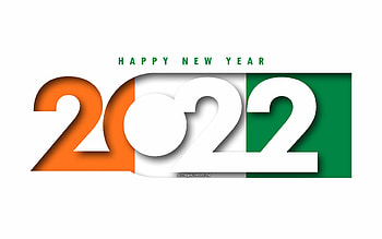Happy New Year 2022 Cote dIvoire, white background, Cote dIvoire 2022, Cote dIvoire 2022 New Year, 2022 concepts, Cote dIvoire, Flag of Cote dIvoire HD wallpaper
